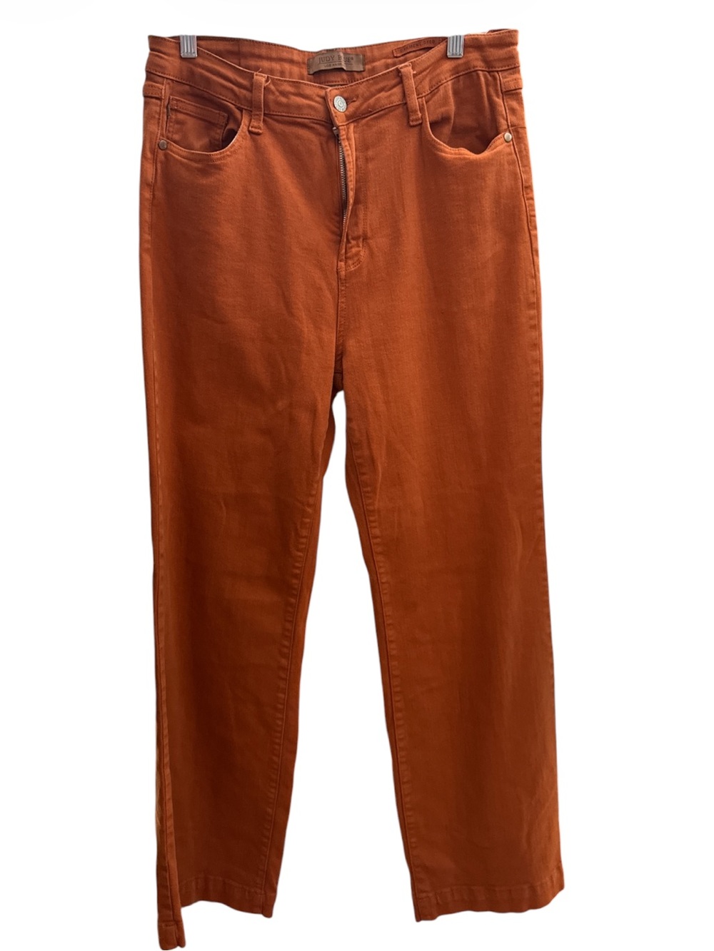 Judy Blue Texas Longhorn Orange Wide Leg High Rise Jeans 15/32 JB88498C Like New - Picture 2 of 7